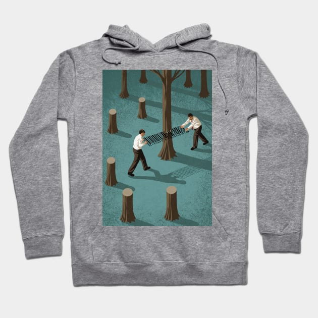 Barcode Loggers Hoodie by John Holcroft